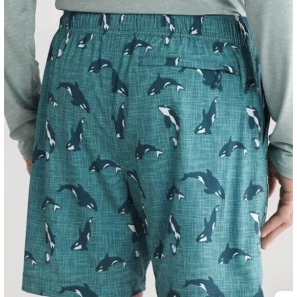 New $46 Eddie Bauer Volley Swim Trunks Shorts Men Green‎ Orca Lined EMS4384 XL - Picture 3 of 8